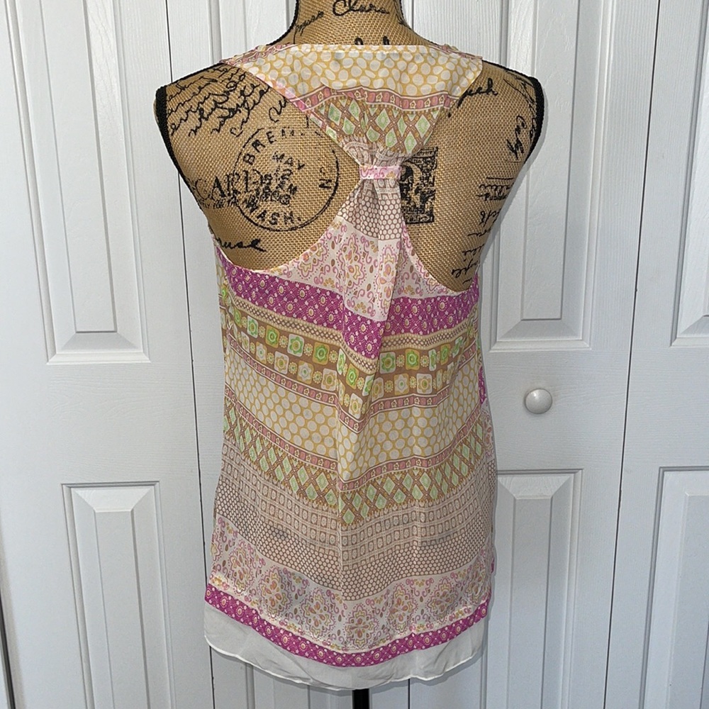 NWOT Verty Multicolor Pattern Racerback Tank Top - Picture 6 of 8